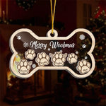 Merry Woofmas - Dog Personalized Custom 3 Layers Shaker Ornament - Christmas Gift For Pet Owners, Pet Lovers