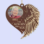 Custom Photo Indelible Mark On My Heart - Memorial Personalized Custom Leather Ornament - Christmas Gift, Sympathy Gift For Family