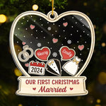 Love Is The Greatest Gift Of All - Couple Personalized Custom 3 Layers Shaker Ornament - Christmas Gift For Husband, Wife, Couple