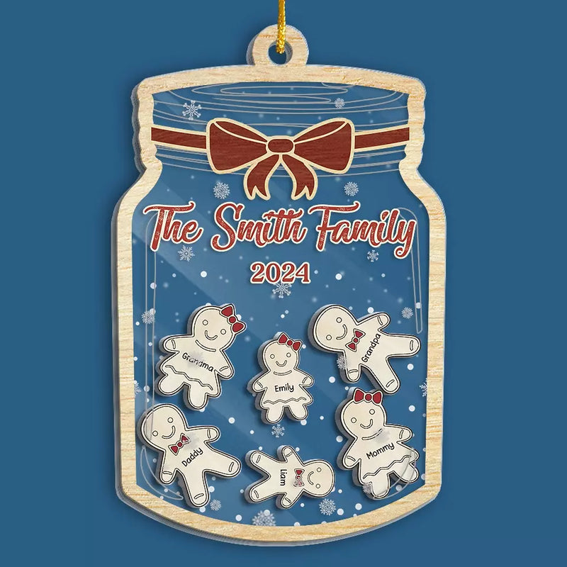 Christmas Cookies Pretty Much Sum Up My Family - Family Personalized Custom 3 Layers Shaker Ornament - Christmas Gift For Family Members