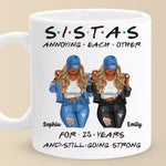 Sisters By Chance, Friends By Choice - Bestie Personalized Custom Mug - Gift For Sisters, Best Friends, BFF