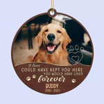 Custom Pet Photo Christmas Memorial Decor - Personalized Leather Ornament