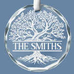 Roots That Bind Us, Branches That Reach Skyward - Family Personalized Custom Circle Glass Ornament - Christmas Gift For Family Members