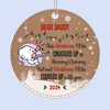 Next Christmas I'll Be Cuddled Up With You - Family Personalized Custom Leather Ornament - Christmas Gift For Family Members, Baby Kids, Newborn Baby