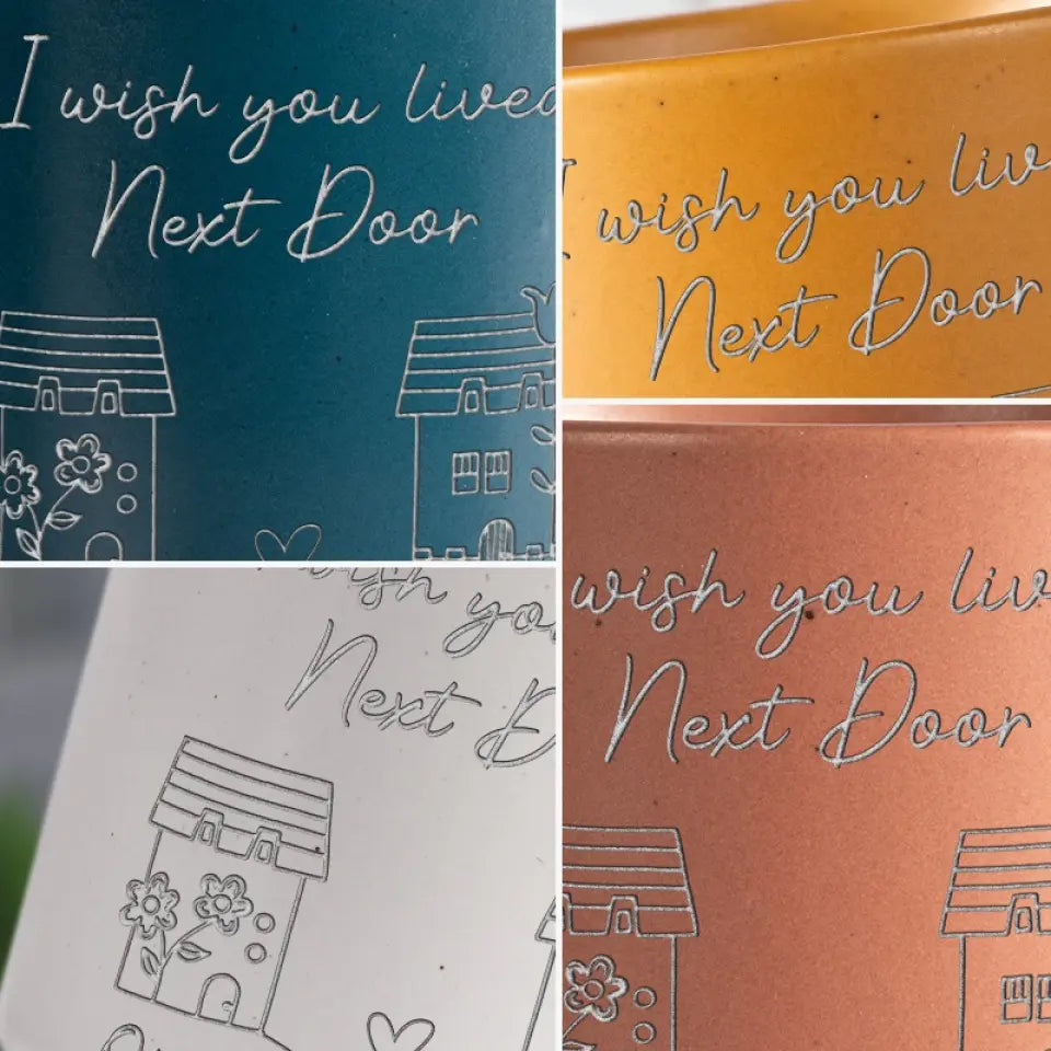 I Wish You Lived Next Door - Bestie Personalized Custom Pottery Mug - Gift For Best Friends, BFF, Sisters