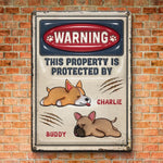 This Property Is Protected By My Dog - Dog Personalized Custom 3D Inflated Effect Printed Metal Sign - House Warming Gift For Pet Owners, Pet Lovers