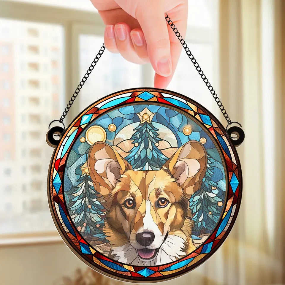 Custom Photo Forever By Our Side - Memorial Personalized Window Hanging Suncatcher - Christmas Gift, Sympathy Gift For Pet Owners, Pet Lovers