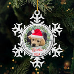 Custom Name Christmas Dog Gifts for Dog Lovers - Personalized Metal Ornament