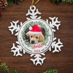 Custom Name Christmas Dog Gifts for Dog Lovers - Personalized Metal Ornament