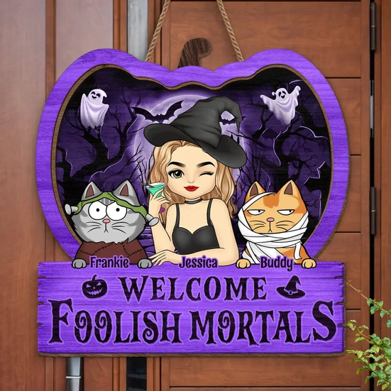 Hope You Have A Purr-fectly Happy Halloween - Cat Personalized Custom Home Decor Wood Sign - Halloween Gift For Pet Owners, Pet Lovers