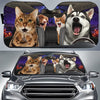 Les animaux de compagnie font partie de la famille et embellissent la vie ! Pare-soleil personnalisé pour pare-brise de voiture, protection de vitre de voiture, cadeau d'Halloween pour propriétaires et amoureux des animaux.