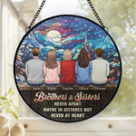A Joy That Is Shared Is A Joy Made Double - Family Personalized Custom Stained Glass Window Hanging Suncatcher - Christmas Gift For Siblings, Brothers, Sisters
