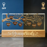 Grandkids Make Life More Grand - Family Personalized Custom Acrylic Letters 3D LED Night Light - Gift For Mom, Grandma