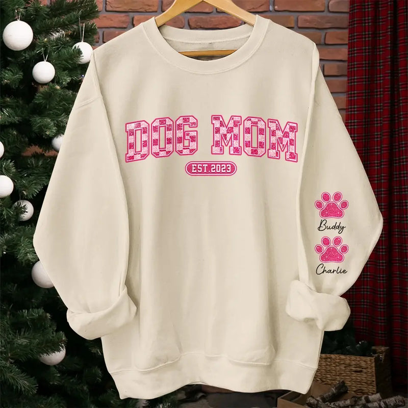 I'm A Cool Fur Mom - Dog & Cat Personalized Custom Unisex Sweatshirt With Design On Sleeve - Gift For Pet Owners, Pet Lovers