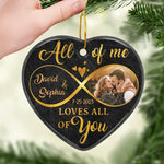 Custom Photo God Has Given Us The Gift Of Love To Understand What True Love Is - Couple Personalized Custom Ornament - Ceramic Heart Shaped - Christmas Gift For Husband, Wife, Couple