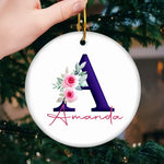 True Friendship Is A Plant Of Slow Growth - Bestie Personalized Custom Ornament - Ceramic Round Shaped - Gift For Best Friends, BFF, Sisters
