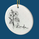 Friends Are Like Flowers That Bloom In The Garden Of Life - Bestie Personalized Custom Ornament - Ceramic Round Shaped - Christmas Gift For Best Friends, BFF, Sisters