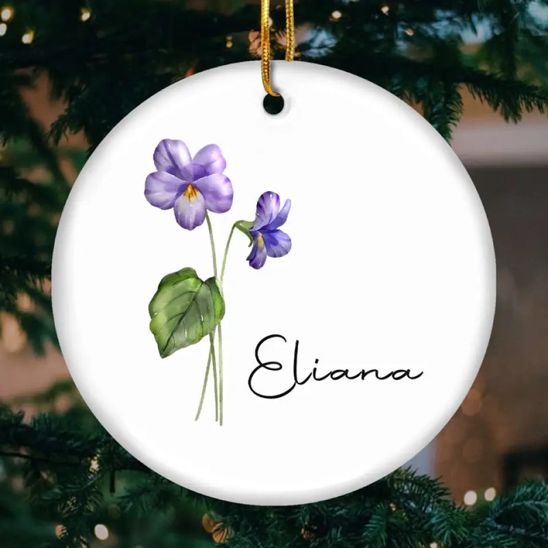 True Friendship Is Like A Flower That Always In Bloom - Bestie Personalized Custom Ornament - Ceramic Round Shaped - Christmas Gift For Best Friends, BFF, Sisters