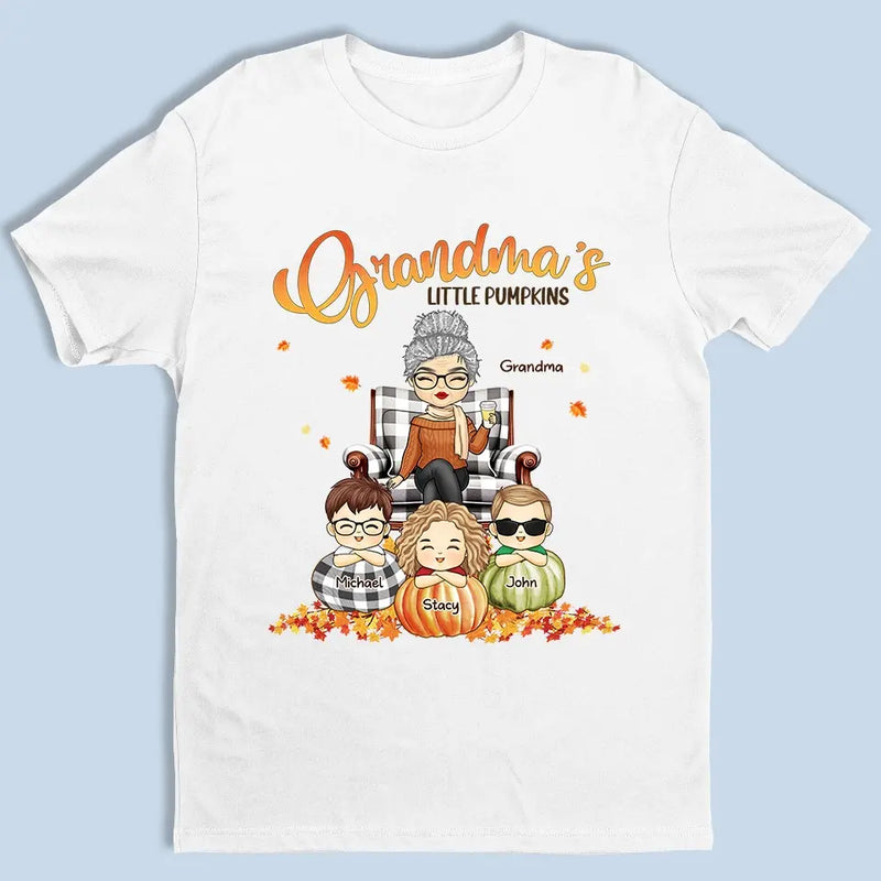 Mommy's Little Pumpkins - Family Personalized Custom Unisex T-shirt, Hoodie, Sweatshirt - Halloween Gift For Mom, Grandma