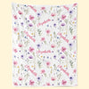 You Are The Beautiful Flower In The Family - Family Personalized Custom Baby Blanket - Gift For Baby Kids, Newborn Baby