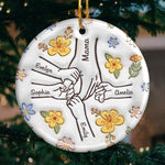 Custom Name Mama Family Christmas Gifts - Personalized Ceramic Ornament