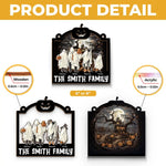 Creepy And Full Of Love, Our Family Halloween Rocks - Family Personalized Window Hanging Suncatcher - Halloween Gift For Family Members