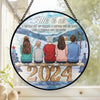 A Whole Lot Of Love - Family Personalized Custom Stained Glass Window Hanging Suncatcher - Christmas Gift For Family Members