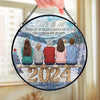 A Whole Lot Of Love - Family Personalized Custom Stained Glass Window Hanging Suncatcher - Christmas Gift For Family Members
