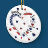 Grandma’s Love For Her Grandkids Knows No Bounds - Family Personalized Custom 3D Inflated Effect Printed Ornament - Ceramic Round Shaped - Christmas Gift For Mom, Grandma