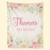 A Baby's Hands, The Sweetest Flowers In All The World - Family Personalized Custom Baby Blanket - Gift For Baby Kids, Newborn Baby