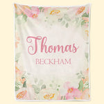 A Baby's Hands, The Sweetest Flowers In All The World - Family Personalized Custom Baby Blanket - Gift For Baby Kids, Newborn Baby