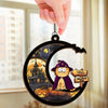 Meow That Is Boo In Cat Language - Cat Personalized Window Hanging Suncatcher - Halloween Gift For Pet Owners, Pet Lovers