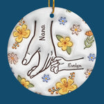 Custom Name Mama Family Christmas Gifts - Personalized Ceramic Ornament