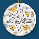 Custom Name Mama Family Christmas Gifts - Personalized Ceramic Ornament