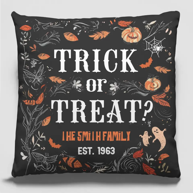 Halloween Is All About Spending Time With Loved Ones - Family Personalized Custom Pillow - Halloween Gift For Family