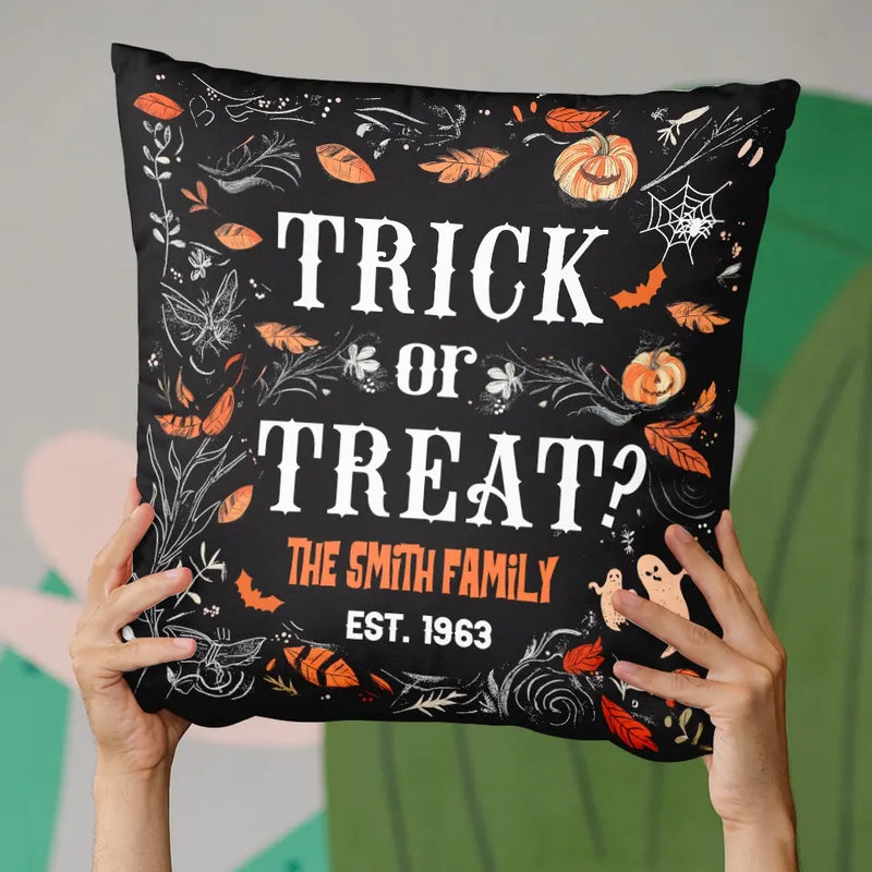 Halloween Is All About Spending Time With Loved Ones - Family Personalized Custom Pillow - Halloween Gift For Family