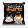 These Moewnsters Don't Fight, They Judge - Cat Personalized Custom Pillow - Halloween Gift For Pet Owners, Pet Lovers
