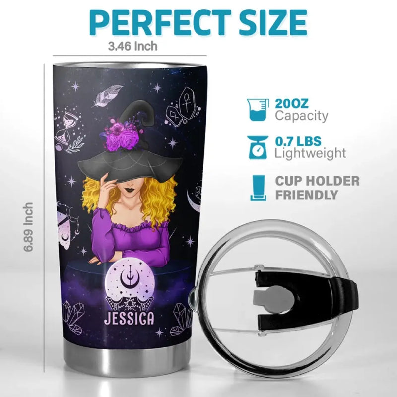 Witch Vibes Only - Personalized Custom Witch Tumbler - Halloween Gift For Witches, Yourself