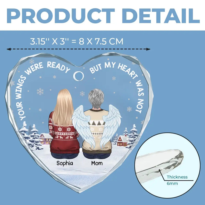 Once By My Side, Forever In My Heart - Memorial Personalized Custom Heart Glass Ornament - Sympathy Gift, Christmas Gift For Family Members