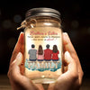 Always There For Each Other - Family Personalized Custom Mason Jar Light - Gift For Siblings, Brothers, Sisters