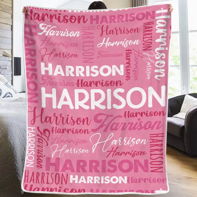 I Am Loved - Family Personalized Custom Baby Blanket - Gift For Baby Kids, Newborn Baby