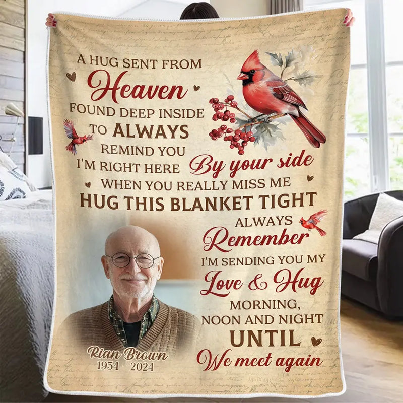 Custom Photo The Spirit Lives On Forever - Memorial Personalized Custom Blanket - Sympathy Gift For Family Members
