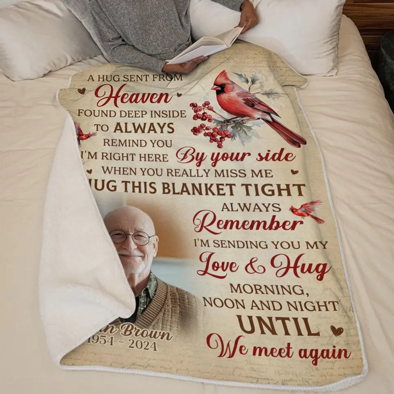 Custom Photo The Spirit Lives On Forever - Memorial Personalized Custom Blanket - Sympathy Gift For Family Members