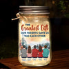 Family Is A Little World Created By Love - Family Personalized Custom Mason Jar Light - Gift For Siblings, Brothers, Sisters