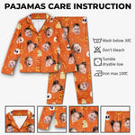 Custom Photo Double, Double Toil And Trouble - Family Personalized Custom Pajamas - Halloween Gift For Family Members