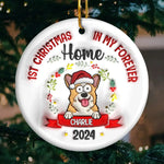 Custom Name First Christmas Dog Gifts - Personalized Ceramic Ornament