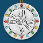 Mom, You Make Every Christmas Magical - Family Personalized Custom 3D Inflated Effect Printed Ornament - Ceramic Round Shaped - Christmas Gift For Mom, Grandma