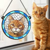 Custom Photo Cats Leave Paw Prints On Our Hearts - Memorial Personalized Window Hanging Suncatcher - Sympathy Gift For Pet Owners, Pet Lovers