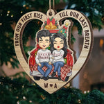 Every Christmas, I Fall In Love With You All Over Again - Couple Personalized Custom Ornament - Wood Custom Shaped - Christmas Gift For Husband Wife, Anniversary
