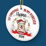 Custom Name First Christmas Dog Gifts - Personalized Ceramic Ornament